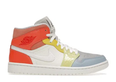 Pre-owned Jordan 1 Mid To My First Coach (women's) Sneakers In Sail/white/light Zitron In Multi