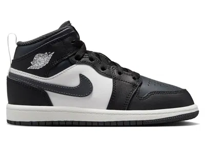 Pre-owned Jordan 1 Mid Toe Sneakers In Black/summit White/off Noir
