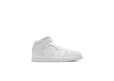 Pre-owned Jordan 1 Mid Triple (2020) Sneakers In White