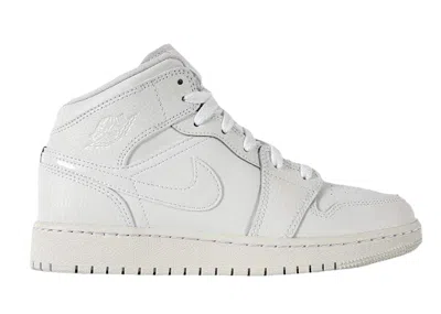 Pre-owned Jordan 1 Mid Triple (2020) Sneakers In White