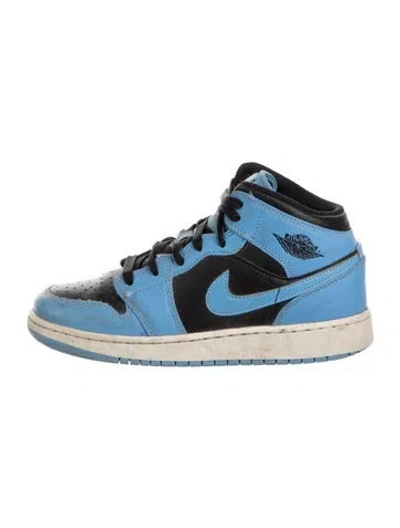 Pre-owned Jordan Babies' 1 Mid University Blue