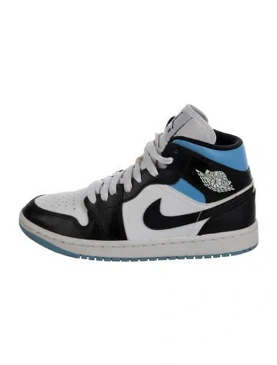 Pre-owned Jordan 1 Mid University Blue Athletic Sneakers In Multi