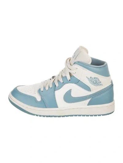 Pre-owned Jordan 1 Mid University Blue Athletic Sneakers In Multi