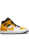 Jordan 1 Mid "university Gold" Sneakers In White