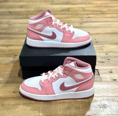 Pre-owned Jordan 1 Mid Valentine In Pink