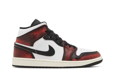 Jordan 1 Mid Wear-away Chicago In White