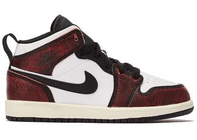 Pre-owned Jordan 1 Mid Wearaway Chicago Sneakers In Black/white/sail In Multi
