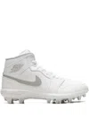 Jordan 1 Mid "white Grey Fog" Cleats In White
