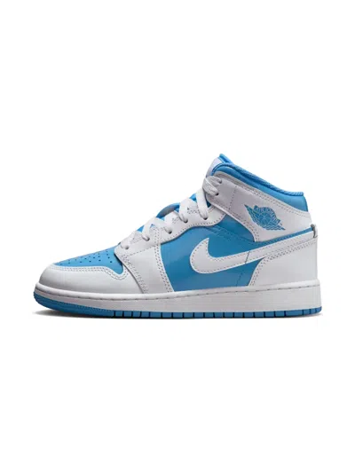 Jordan Kids'  1 Mid "white/legend Blue" Sneakers