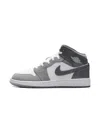 Jordan 1 Mid "white/medium Cool Grey" Sneakers In Gray