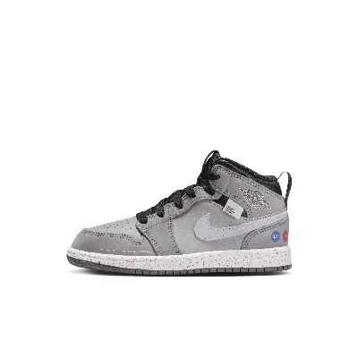 Jordan 1 Mid Wings Little Kids' Shoes In Grey