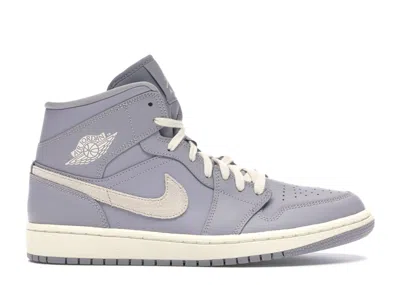 Pre-owned Jordan 1 Mid (women's) Sneakers In Atmosphere Grey/pale Ivory