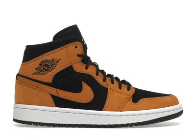 Pre-owned Jordan 1 Mid (women's) Sneakers In Desert Ochre/black In Multi