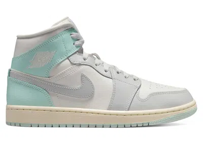 Pre-owned Jordan 1 Mid (women's) Sneakers In Football Grey/igloo