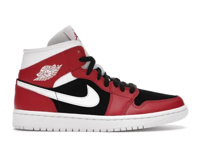Pre-owned Jordan 1 Mid (women's) Sneakers In Gym Red/white/black