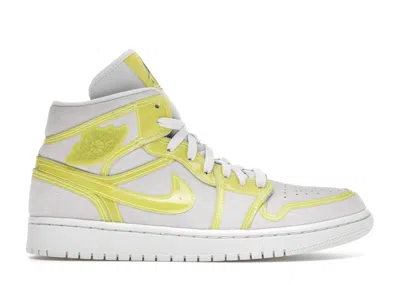 Pre-owned Jordan 1 Mid (women's) Sneakers In Off White/opti Yellow
