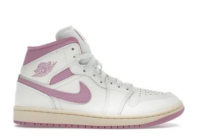 Pre-owned Jordan 1 Mid (women's) Sneakers In Sail/pink/coconut Milk In Multi