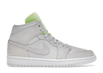 Pre-owned Jordan 1 Mid (women's) Sneakers In Vast Grey/ghost Green