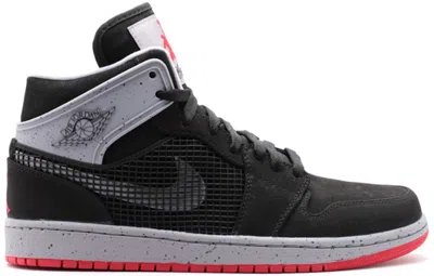 Pre-owned Jordan 1 Retro 89 Cement Sneakers In Black/fire Red/cement Grey