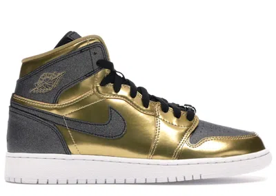 Pre-owned Jordan 1 Retro Bhm (2017) Sneakers In Metallic Gold/black/white