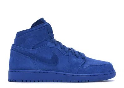 Pre-owned Jordan 1 Retro Blue Suede Sneakers In Team Royal
