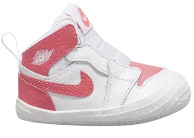 Pre-owned Jordan 1 Retro Crib Bootie Sneakers In White/racer Pink