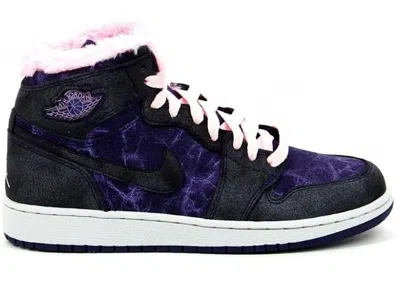 Pre-owned Jordan 1 Retro Hi Premier Sneakers In Imperial Purple/liquid Pink/purple Earth