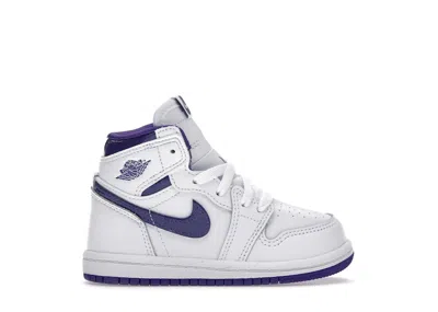 Pre-owned Jordan 1 Retro High (2021) Sneakers In White/court Purple In Multi