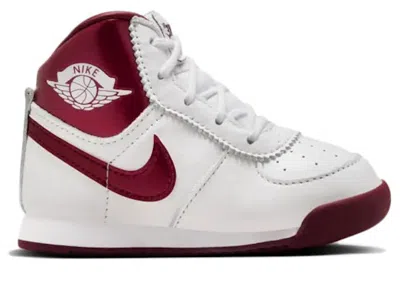 Pre-owned Jordan 1 Retro High '85 Metallic Burgundy Sneakers In White/team Red