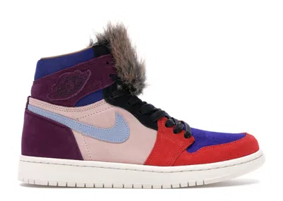 Pre-owned Jordan 1 Retro High Aleali May Court Lux (women's) Sneakers In Bordeaux/light Armory Blue/sunset Tint