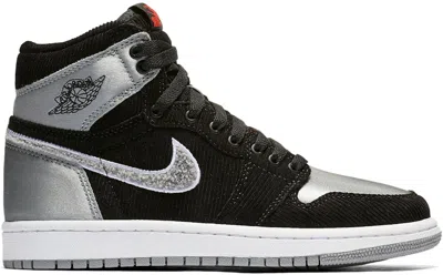 Pre-owned Jordan 1 Retro High Aleali May Shadow Sneakers In Black/shadow Grey/white In Multi