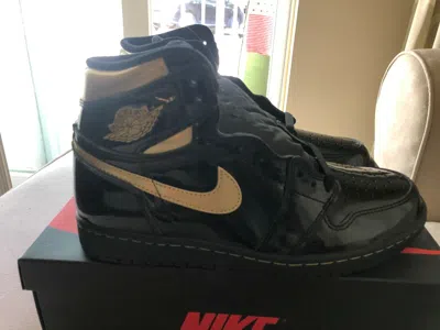 Pre-owned Jordan 1 Retro High Black Metallic Gold 555088032 Gs(size Under 7)575441032