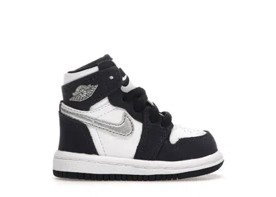 Pre-owned Jordan 1 Retro High Co.jp Sneakers In White/metallic Silver/midnight Navy Blue In Multi