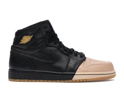 Pre-owned Jordan 1 Retro High Diptoe (women's) Sneakers In Black/metallic Gold/vachetta Tan