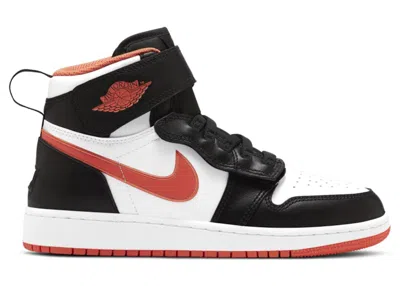 Pre-owned Jordan 1 Retro High Flyease Sneakers In Black/white/turf Orange