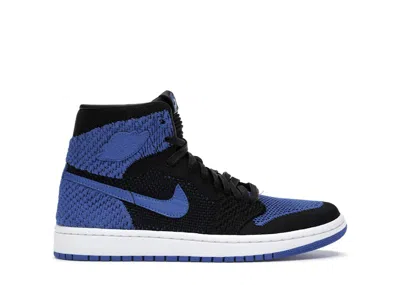 Pre-owned Jordan 1 Retro High Flyknit Royal Sneakers In Black/game Royal/white