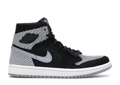 Pre-owned Jordan 1 Retro High Flyknit Shadow Sneakers In Black/wolf Grey/white In Multi