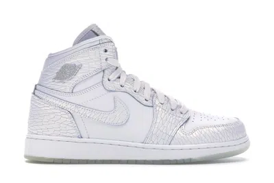 Pre-owned Jordan 1 Retro High Heiress Sneakers In White/pure Platinum