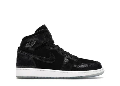 Pre-owned Jordan 1 Retro High Heiress Suede Sneakers In Black/white