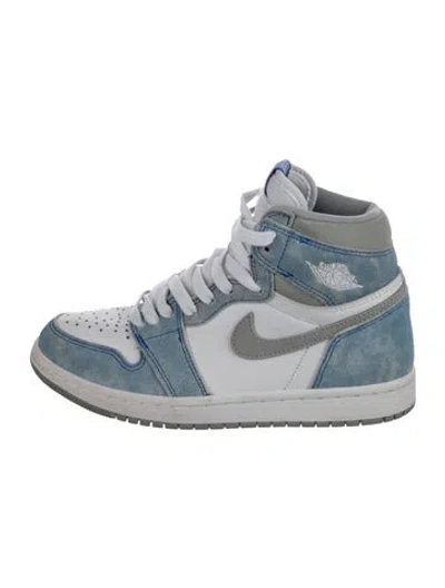 Pre-owned Jordan 1 Retro High Hyper Royal Smoke Grey Athletic Sneakers In Gray