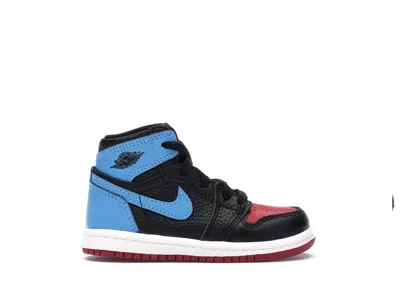 Pre-owned Jordan 1 Retro High Nc To Chi Sneakers In Black/dark Powder Blue/gym Red