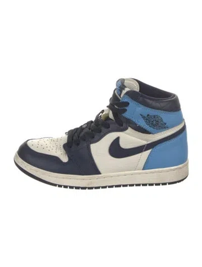 Pre-owned Jordan 1 Retro High Obsidian Athletic Sneakers In Blue