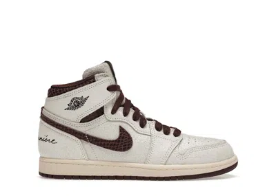 Pre-owned Jordan 1 Retro High Og A Ma Maniére Sneakers In Sail/burgundy Crush In Multi