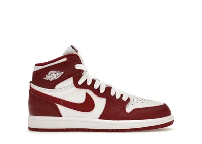 Pre-owned Jordan 1 Retro High Og Artisanal Sneakers In White/team Red