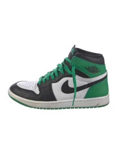 Pre-owned Jordan 1 Retro High Og Athletic Sneakers In Black/green