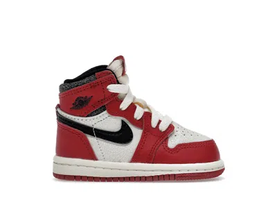 Pre-owned Jordan 1 Retro High Og Chicago Lost And Found Sneakers In Varsity Red/black/sail In Multi
