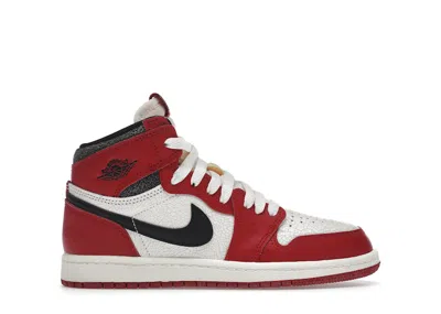 Pre-owned Jordan 1 Retro High Og Chicago Lost And Found Sneakers In Varsity Red/black/sail