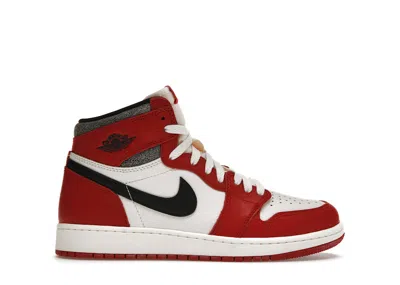 Pre-owned Jordan 1 Retro High Og Chicago Lost And Found Sneakers In Varsity Red/black/sail