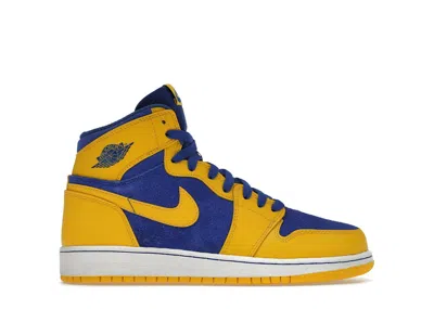 Pre-owned Jordan 1 Retro High Og Laney Sneakers In Varsity Maize/game Royal/white