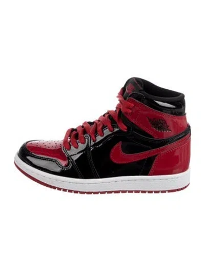 Pre-owned Jordan 1 Retro High Og Patent Bred Sneakers In Black